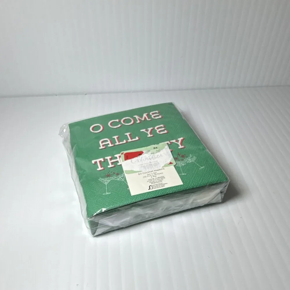 Colorfics Green Cocktail Napkins 50-Pack 